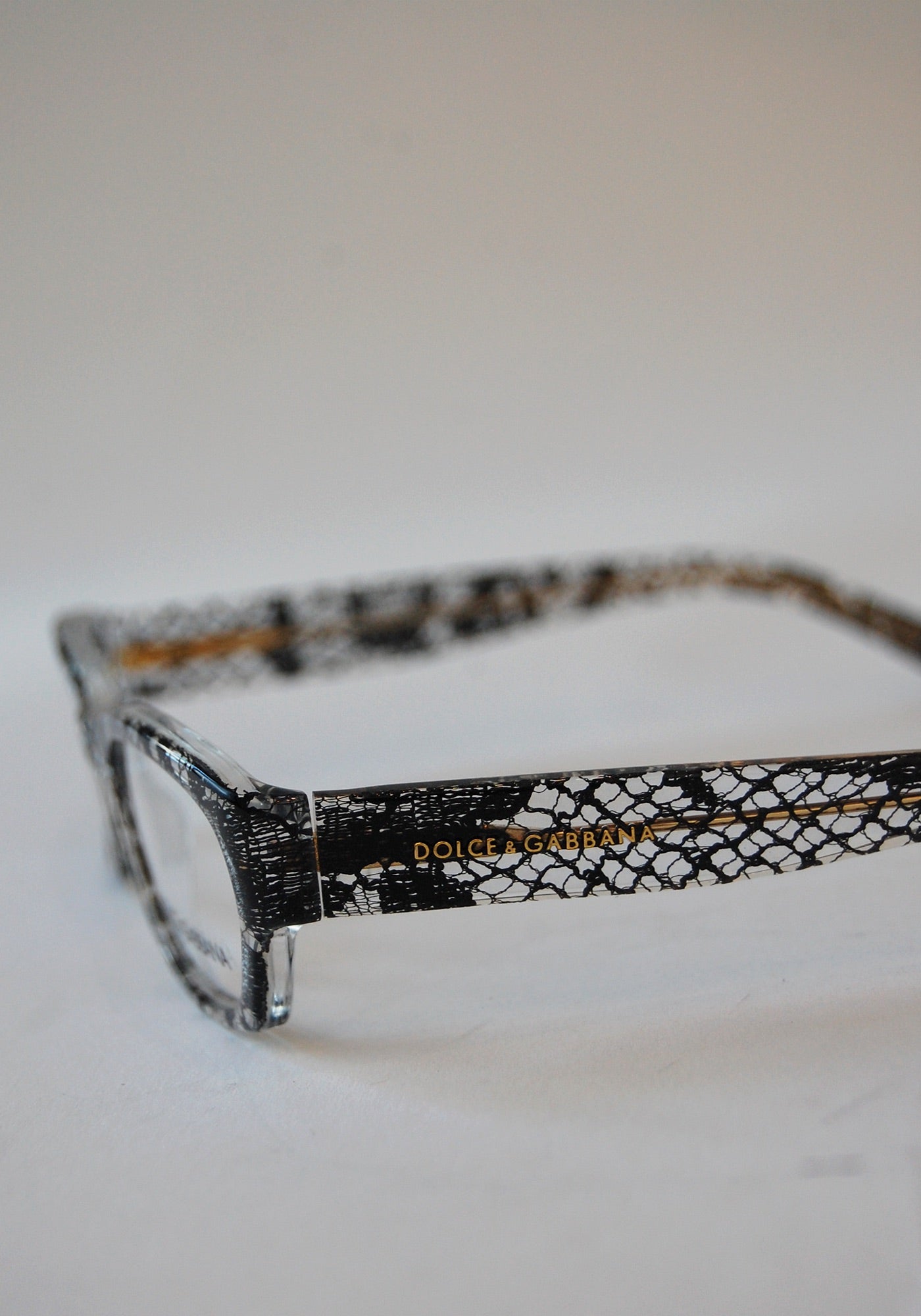 Dolce and Gabbana Black Sicilian Lace Glasses
