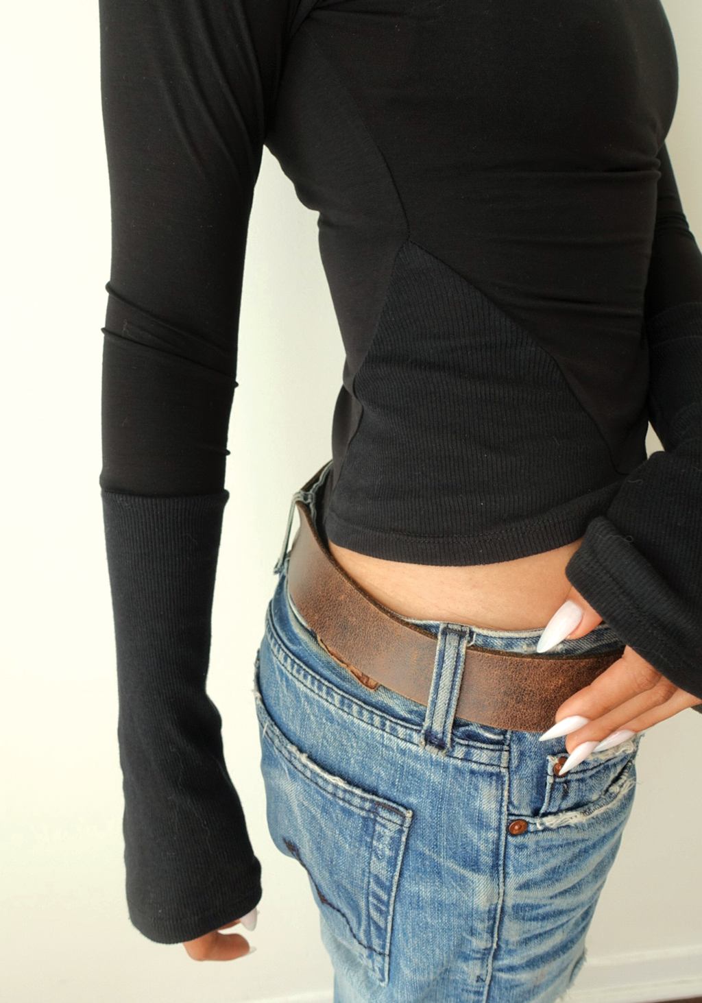 Dominique Long Sleeve Hoodie in Midnight