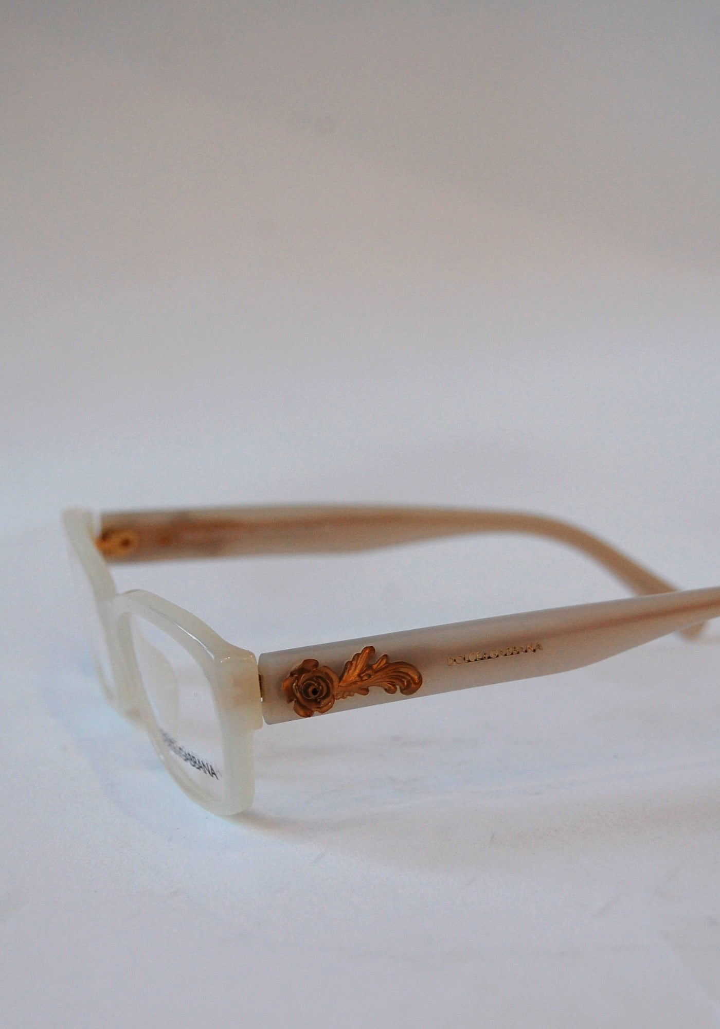 Dolce and Gabbana White Glasses