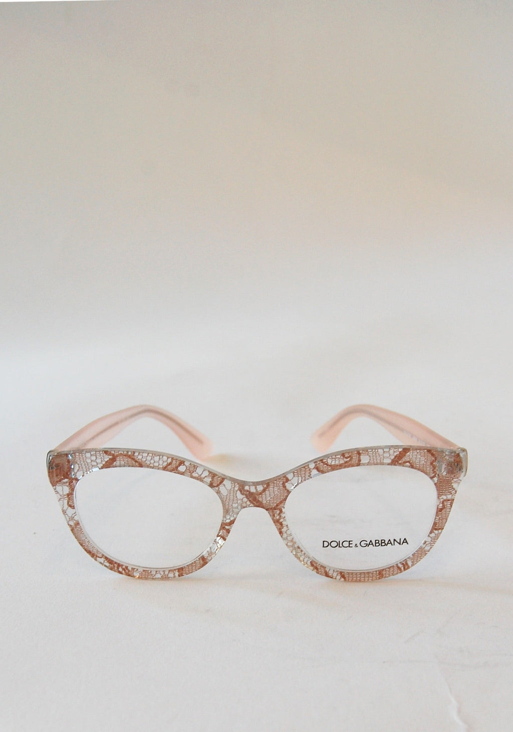 Dolce and Gabbana Pink Sicilian Lace Glasses