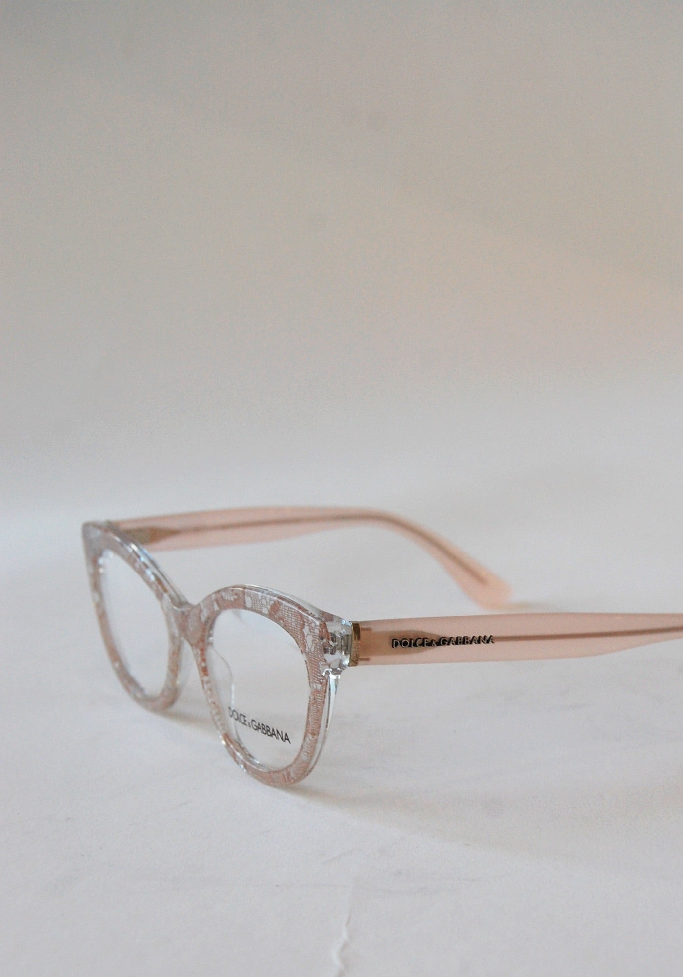 Dolce and Gabbana Pink Sicilian Lace Glasses