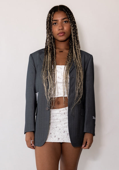 Lincoln Slate Pinstripe Blazer