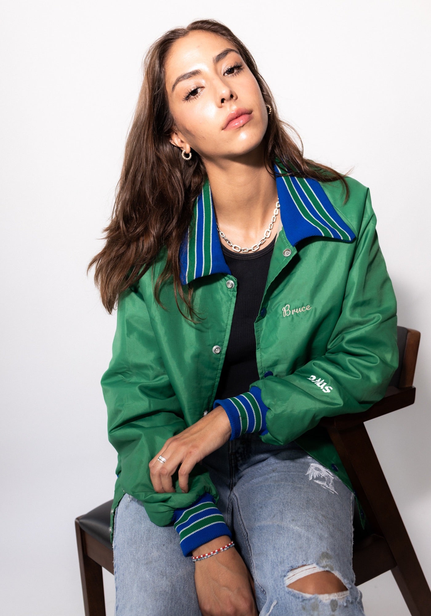 New Trier Green Bomber Jacket