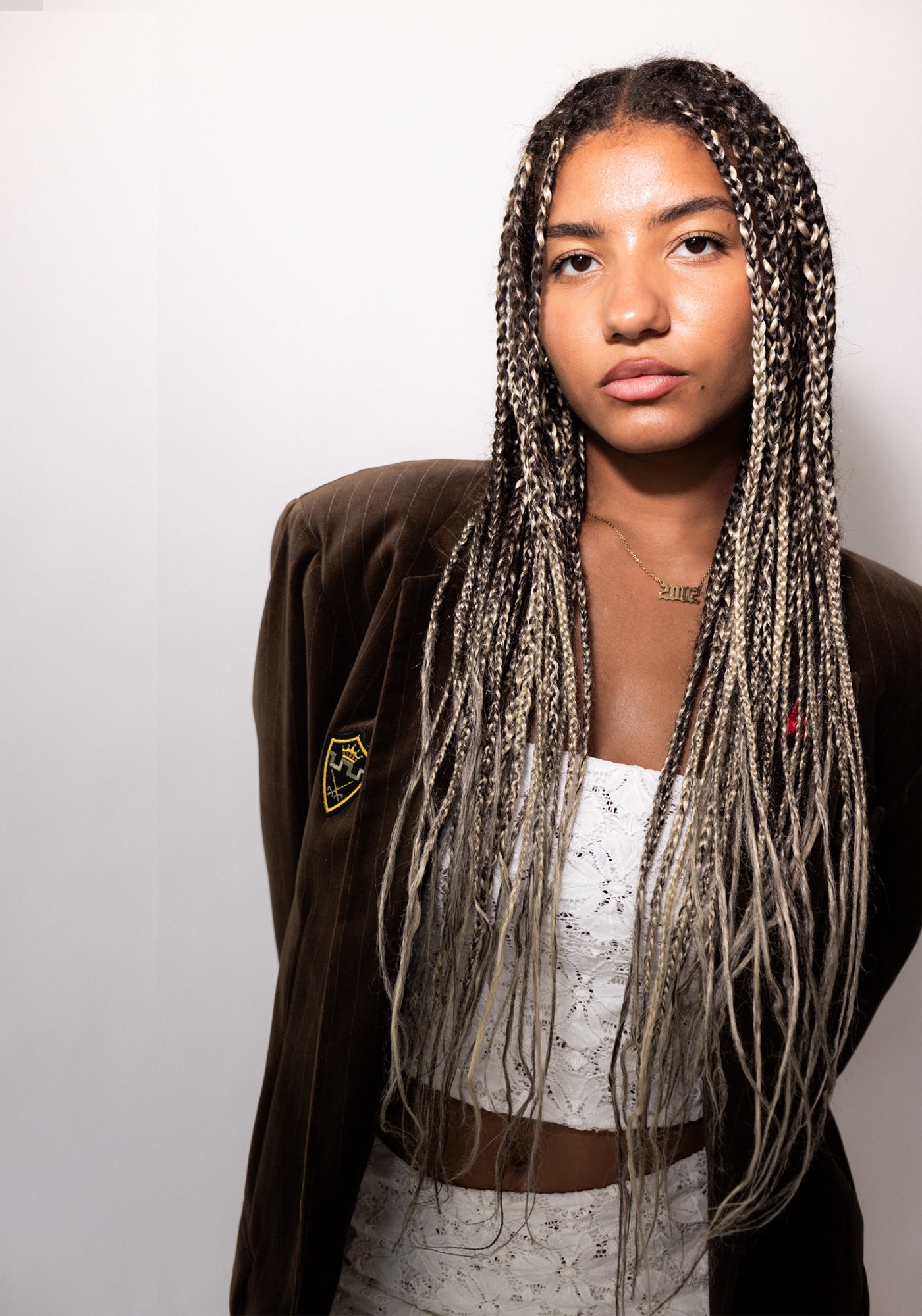 Brown Velvet Juicy Couture Pinstripe Blazer