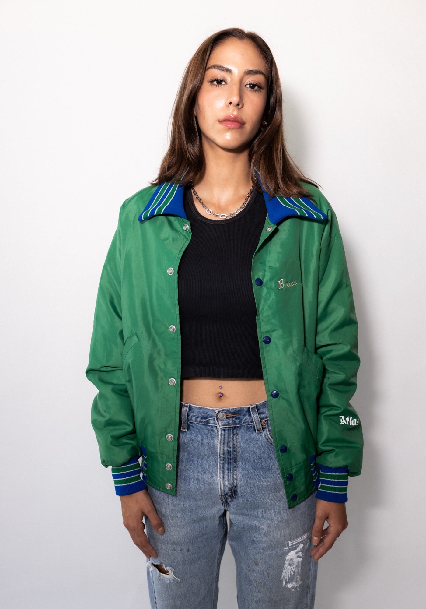 New Trier Green Bomber Jacket