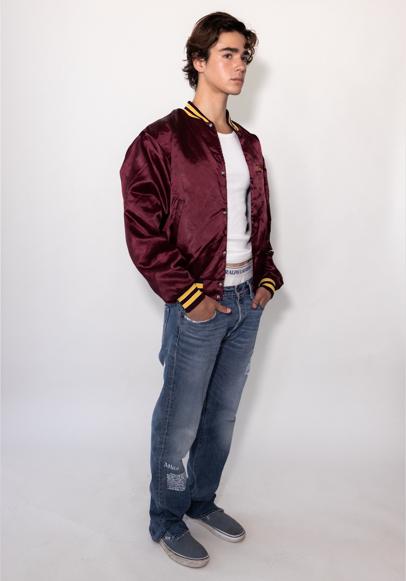 Brookwood Burgundy Bomber Jacket