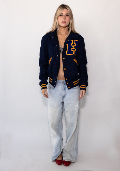 Hull High Navy Varsity Jacket