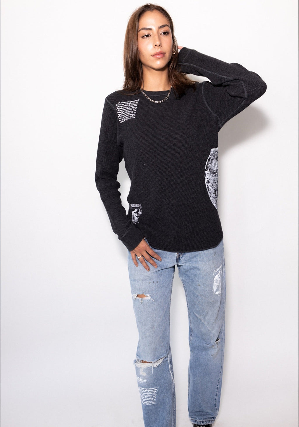 Jamestown Distressed Straight Leg Jeans