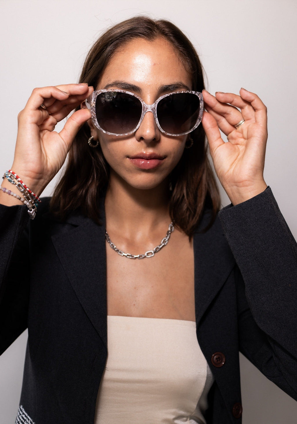 Dolce and Gabbana White Sicilian Lace Sunglasses