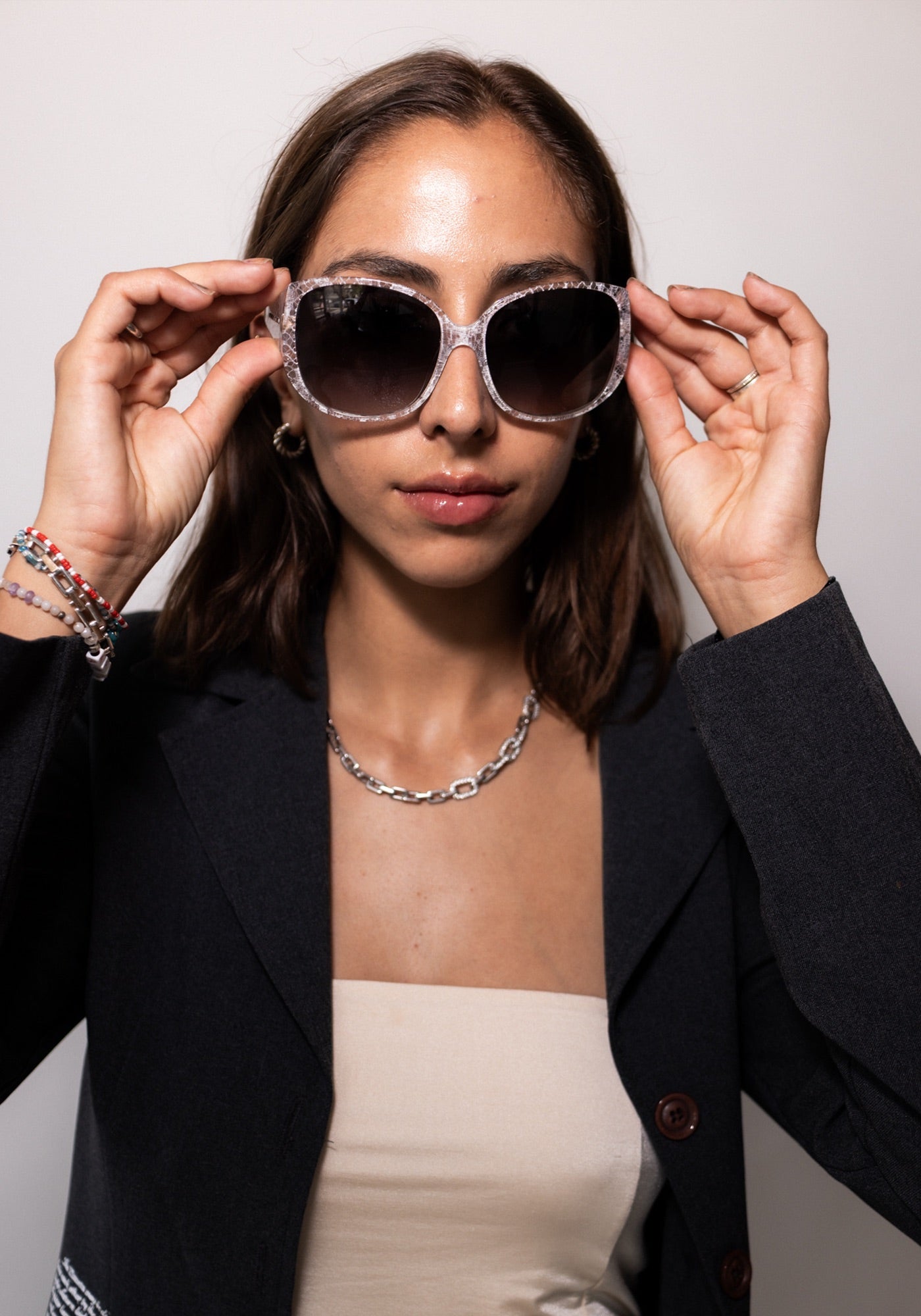 Dolce and Gabbana White Sicilian Lace Sunglasses