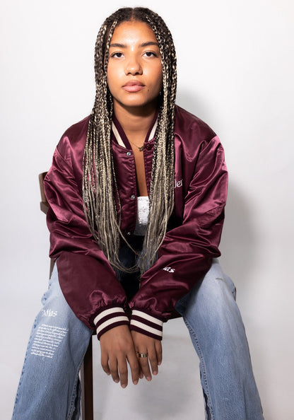 McMichael's Burgundy Bomber Jacket