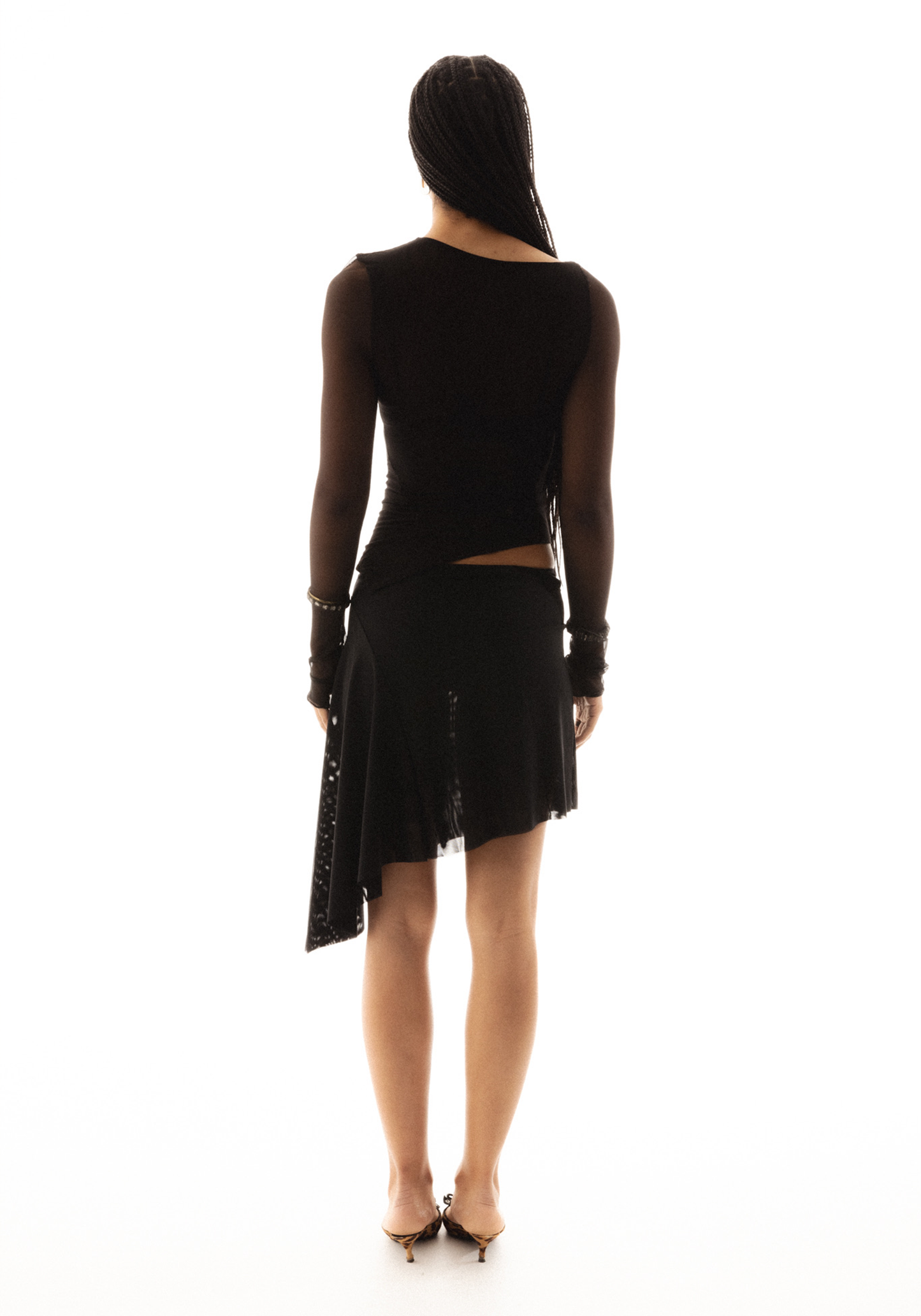 Demeter Skirt in Midnight Mesh