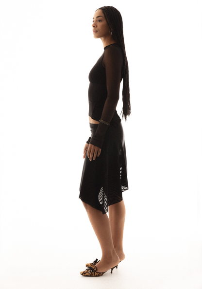 Demeter Skirt in Midnight Mesh