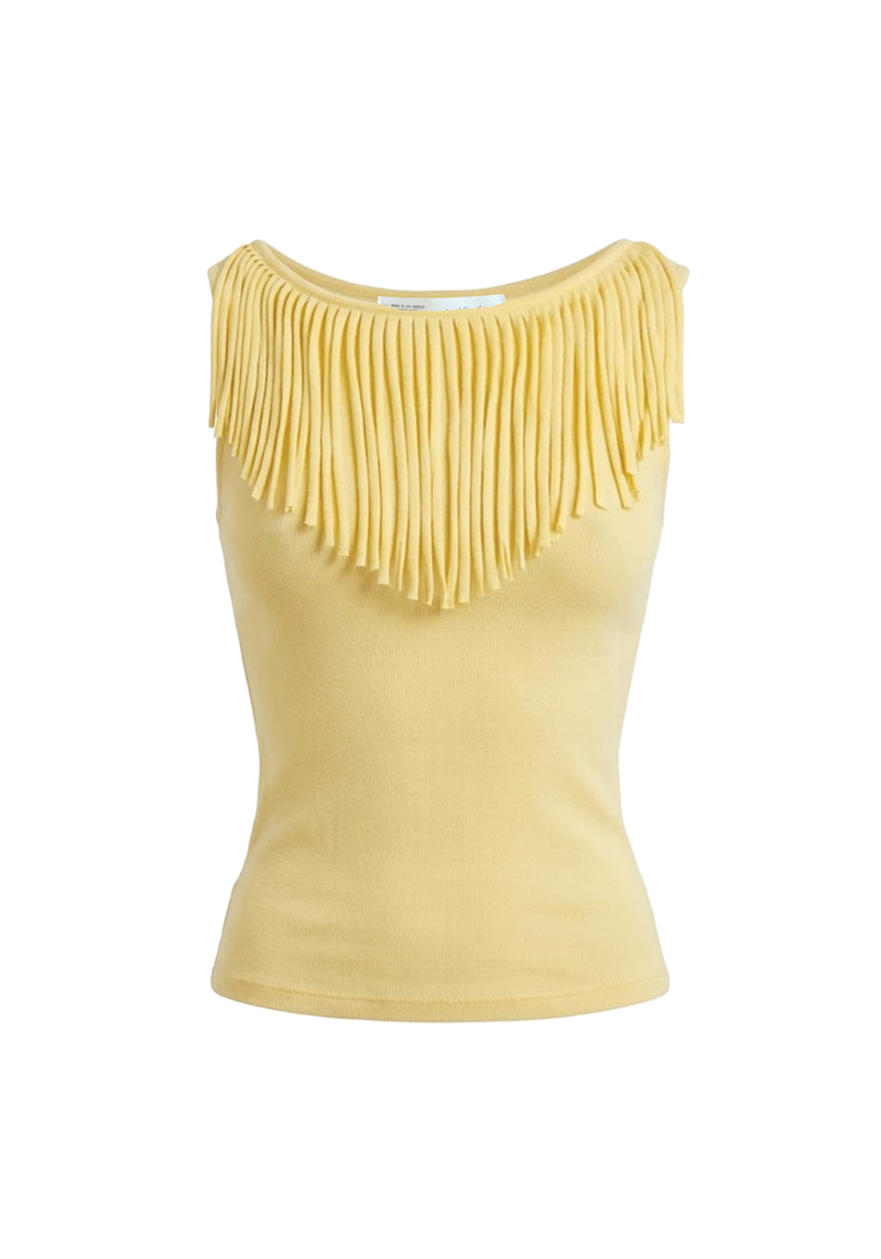 Muse Fringe Tank Top in Daffodil