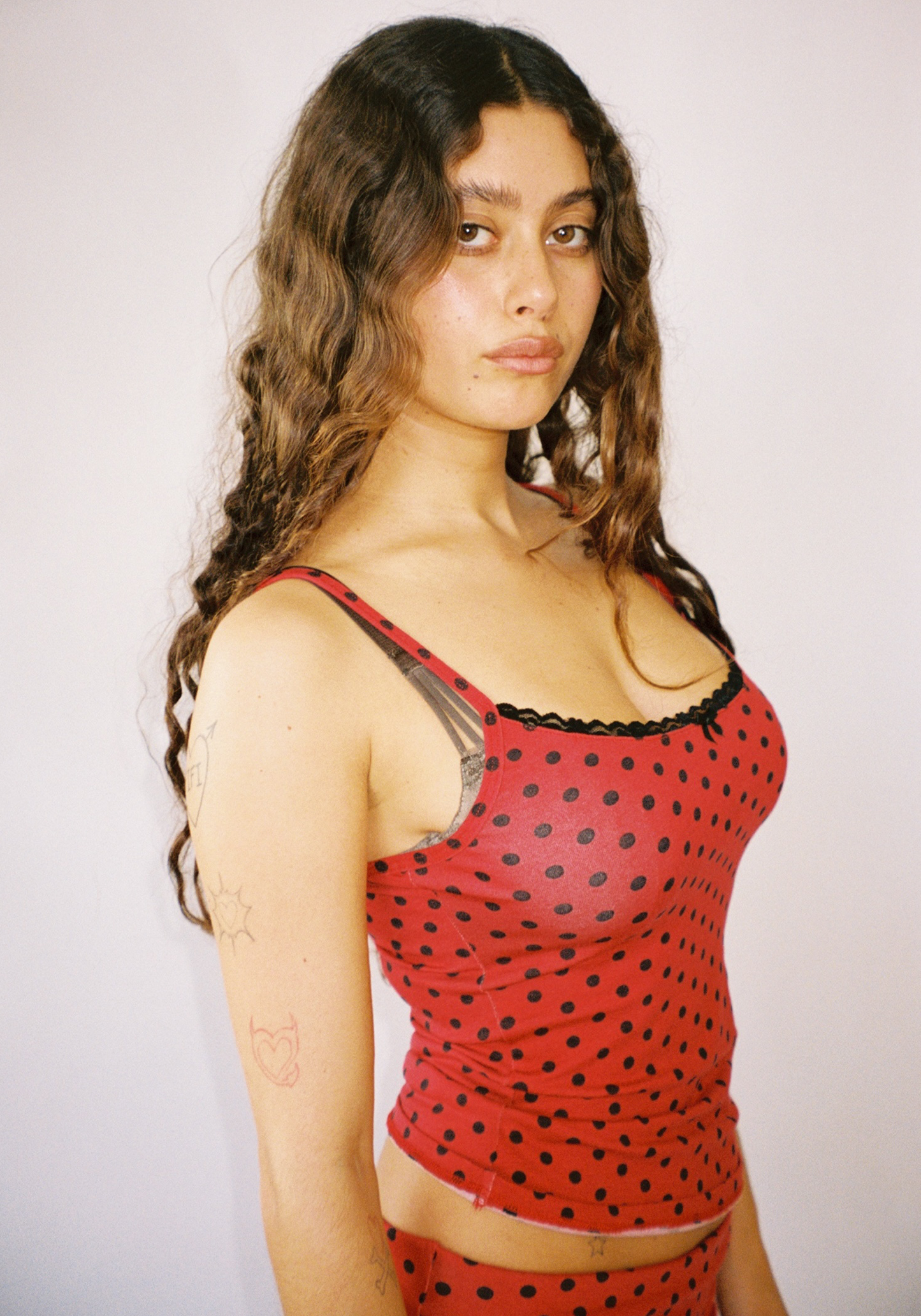 Thalia Tank Top in Red Polka Dot