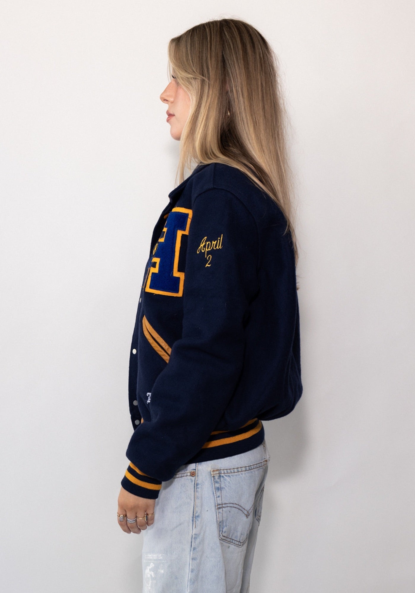 Hull High Navy Varsity Jacket