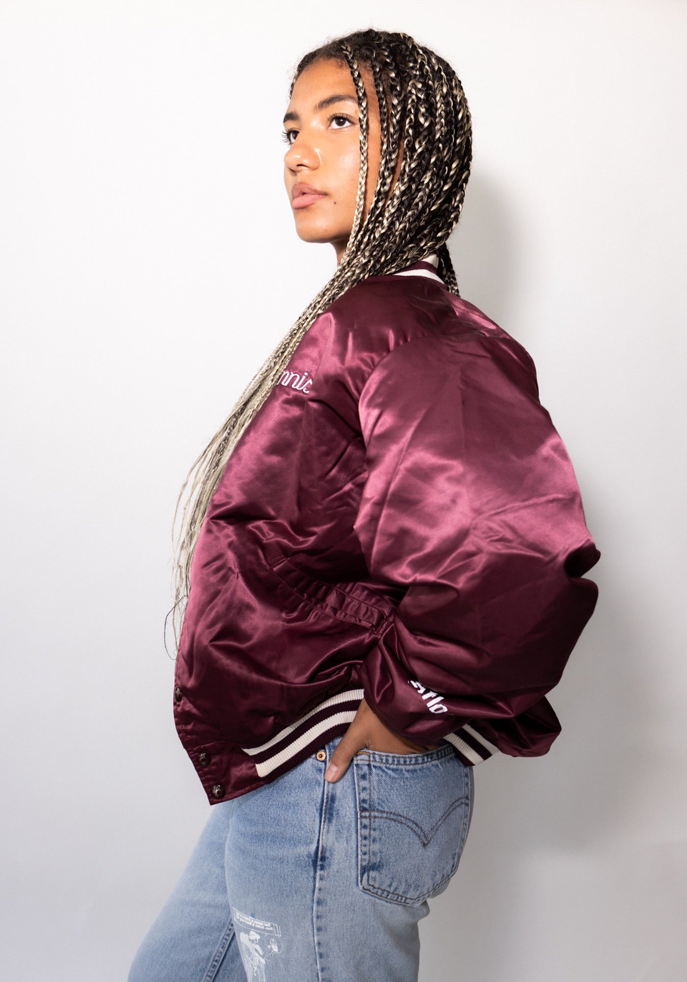 McMichael's Burgundy Bomber Jacket