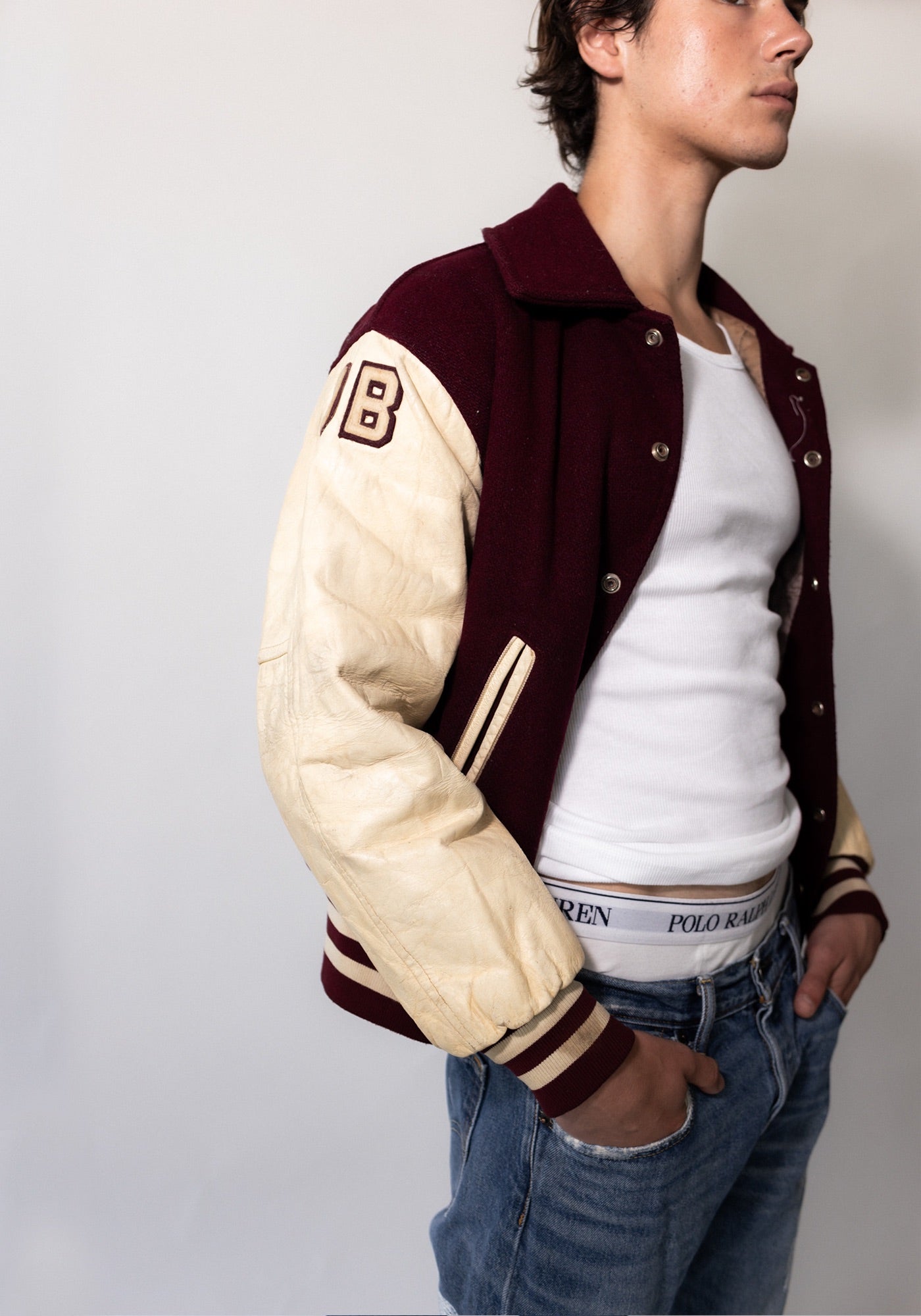 Nutley Raiders Burgundy Varsity Jacket