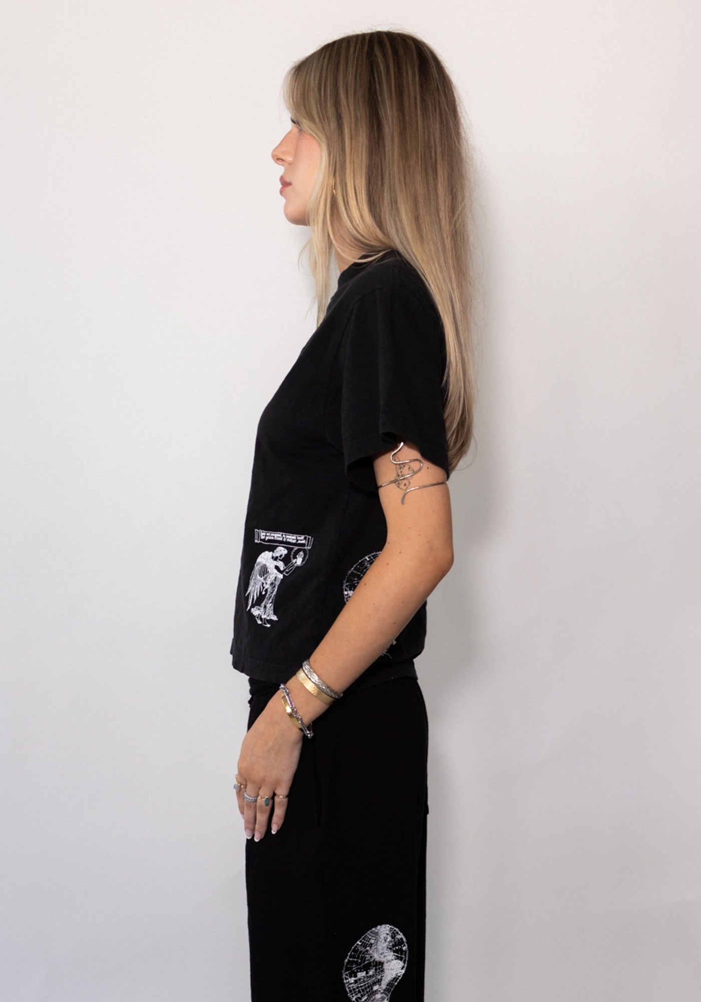 Black Recycled Cotton Boxy Tee